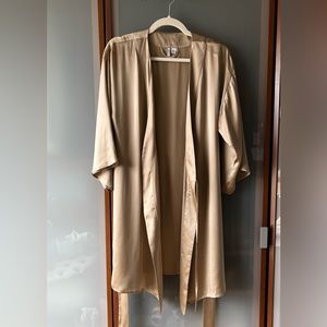 Nordstrom Silk Champagne Color Bridal Robe